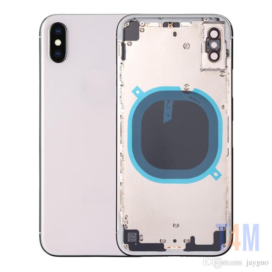 IPHONE XS BACK TAMPA+FRAME COMPLETE WHITE ORIGINAL